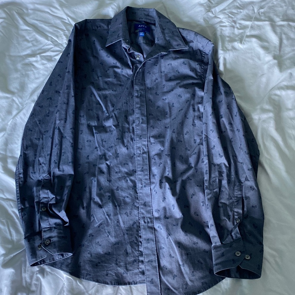 Car Print Casual Slim Fit Shirt